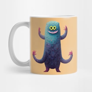 Cute Blue Four Armed Monster Mug